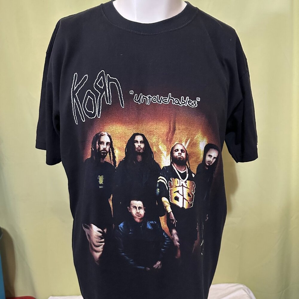 Vintage Korn Untouchables Men's Black T Shirt Size XL 2002 Size Large Jonathan